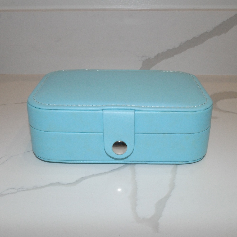 Small Travel Jewelry Box Organizer Portable Sky Blue | Unknown Brand
